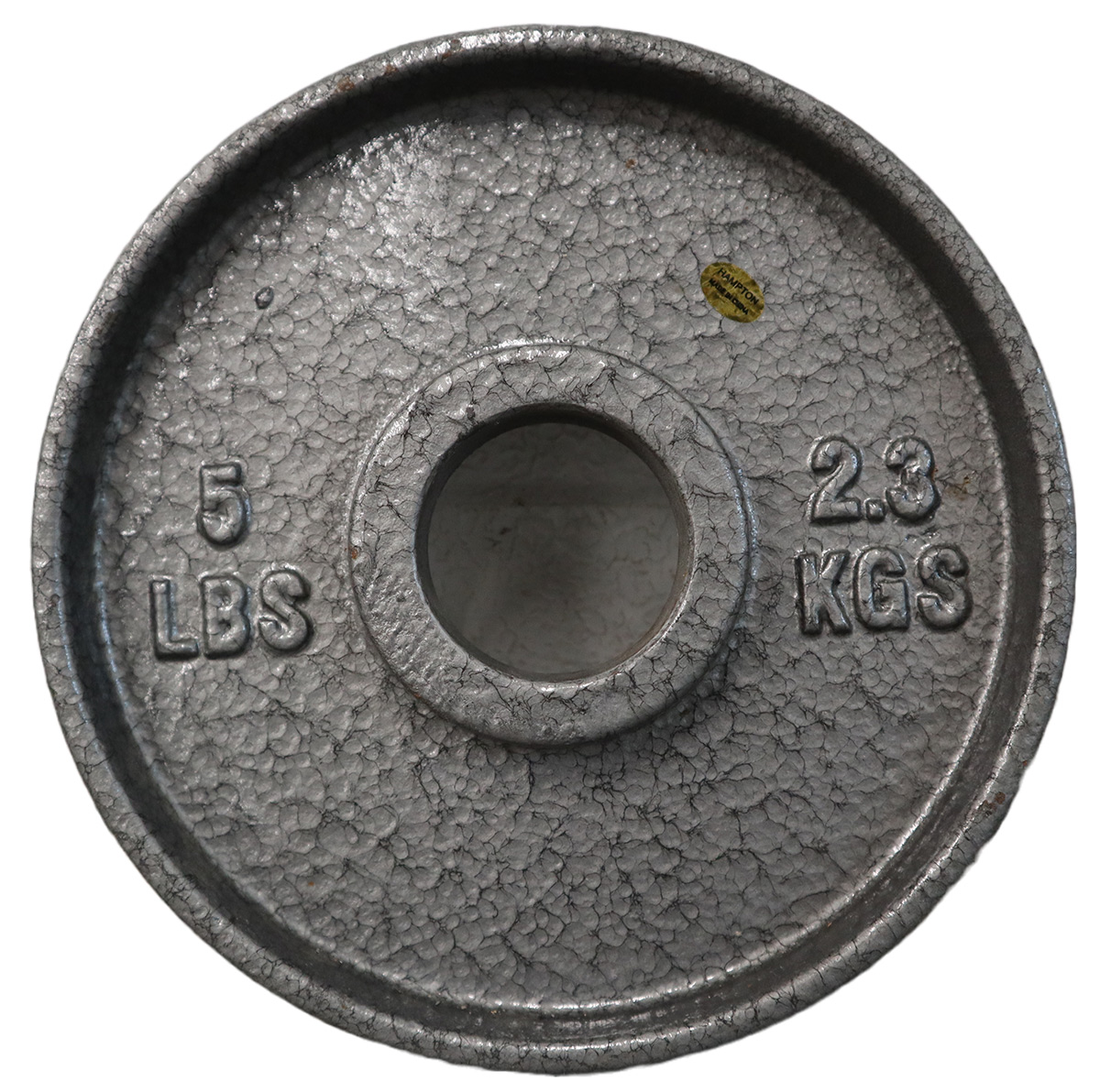 Used Hampton 5LB Olympic Plate Weight Freeweights & Accessories