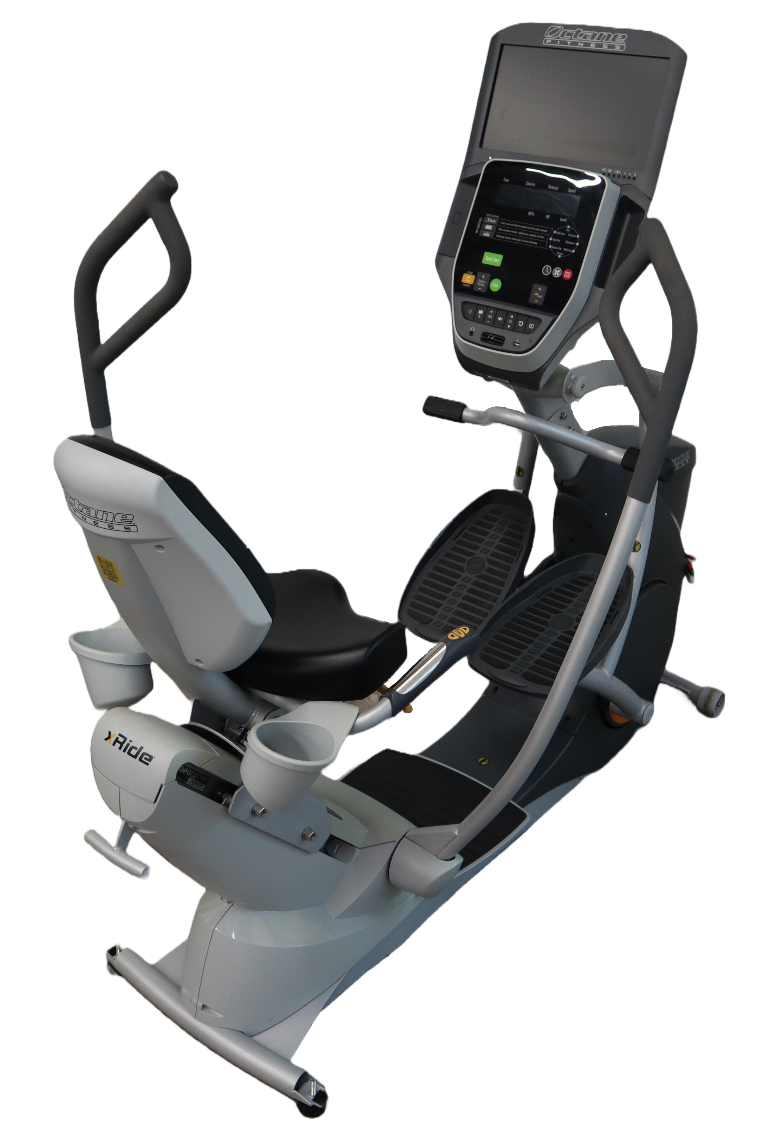 Used Octane Fitness XR 6000 W/ PVS TV Seated Recumbent Elliptical
