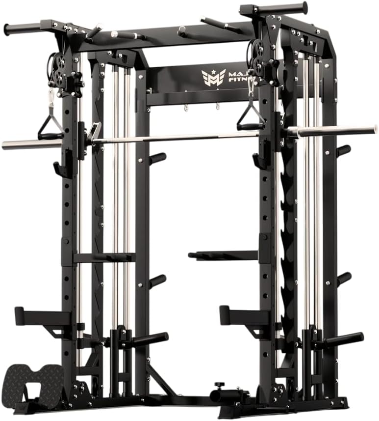 New Major Fitness All-in-One B52 Standard Home Gym Smith Machine | Plate Loaded Functional Trainer | Squat Rack - FREE SHIPPING! Strength System
