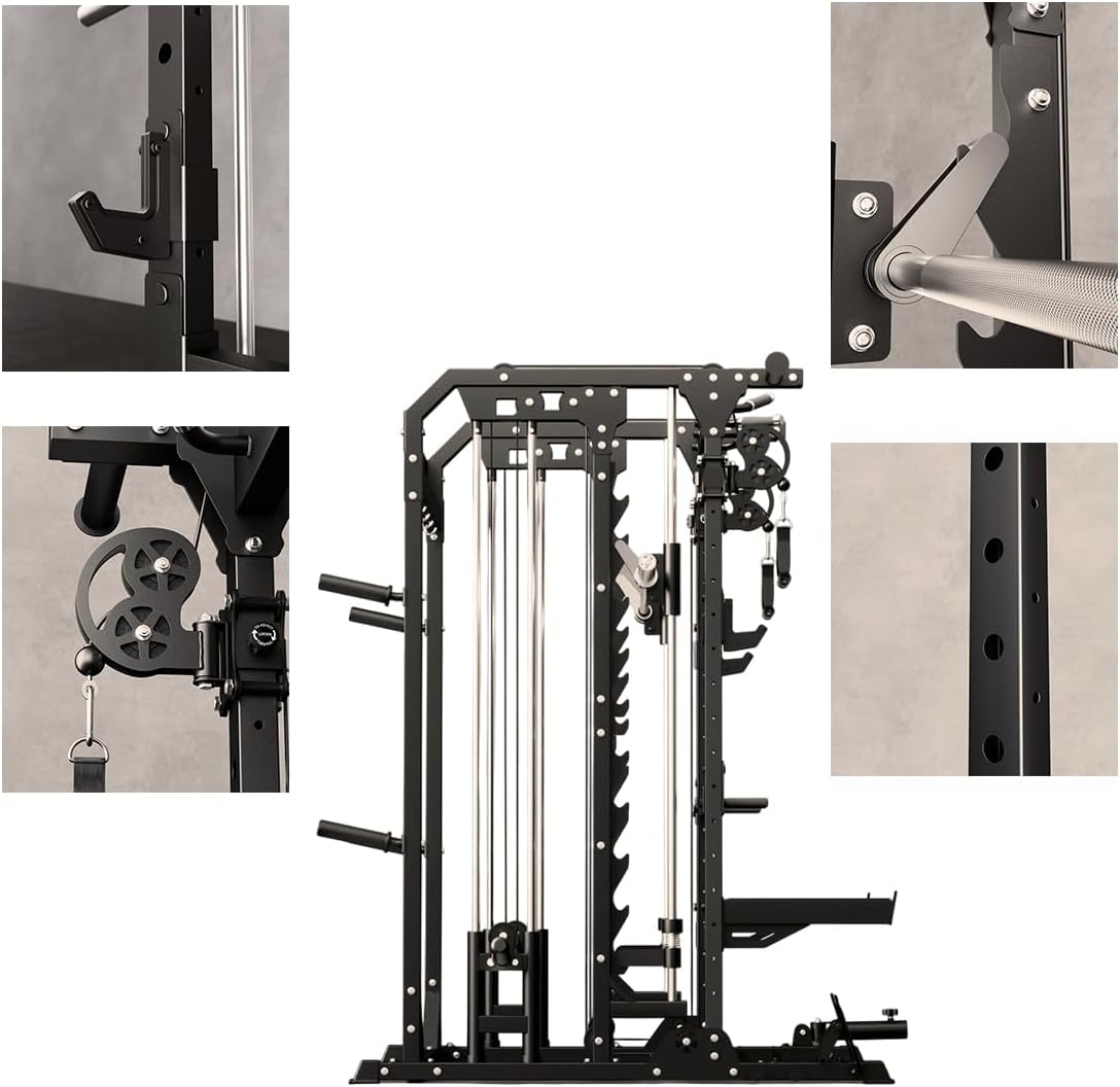 New Major Fitness All-in-One B52 Standard Home Gym Smith Machine | Plate Loaded Functional Trainer | Squat Rack - FREE SHIPPING! Strength System