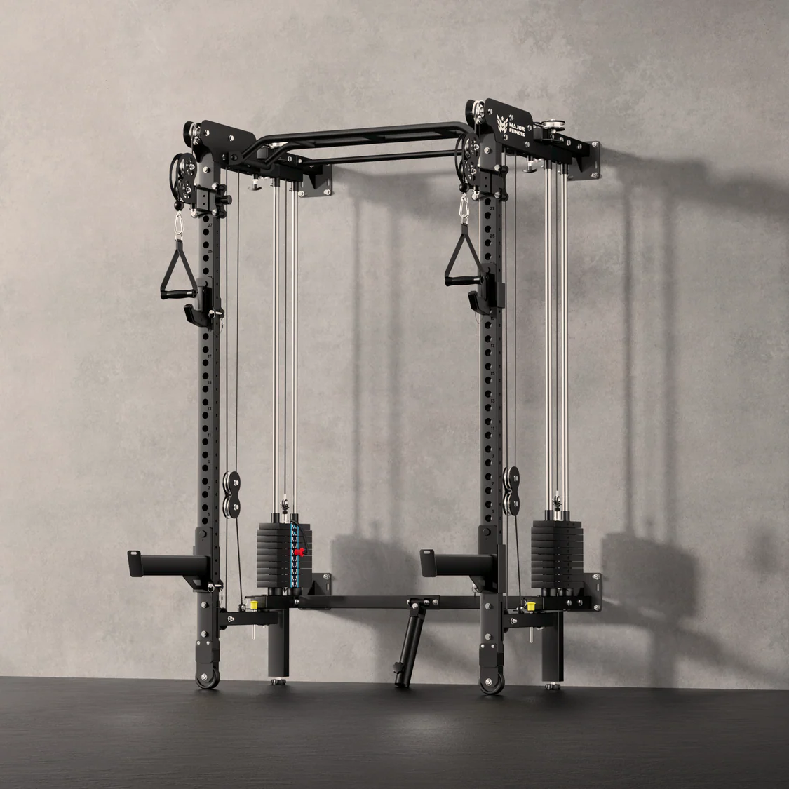 New Major Fitness Lightning F35 Pro | Wall Mounted Folding Power Rack | Functional Trainer Strength System