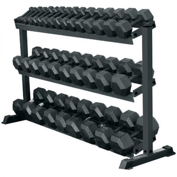 New York 3-Tier Pro-Hex Rack  - Holds 15 Pairs - Dumbbells Sold Separately York Freeweight