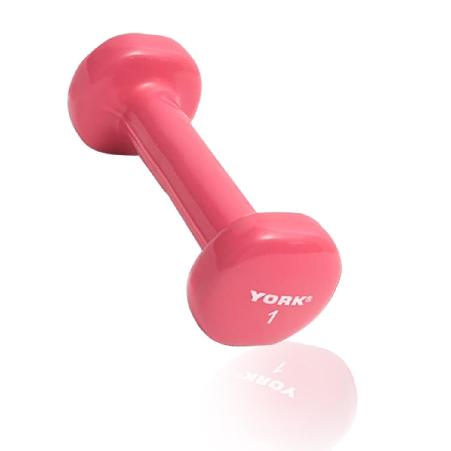 New York Barbell 1 lb Pink Vinyl Fitbell Dumbbell York Freeweight