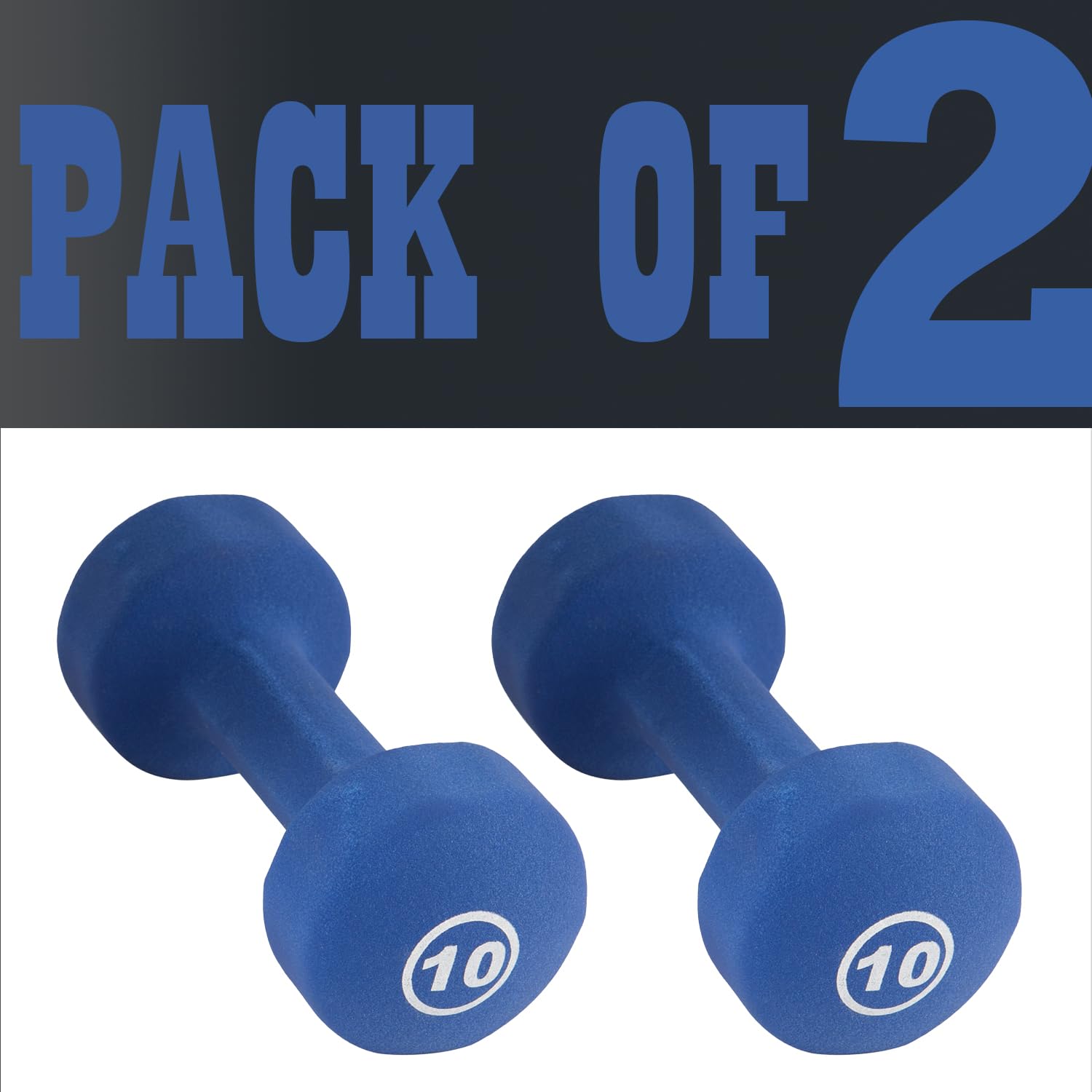 New York Barbell 10 lb Neoprene Fitbell Dumbbell Pair York Freeweight