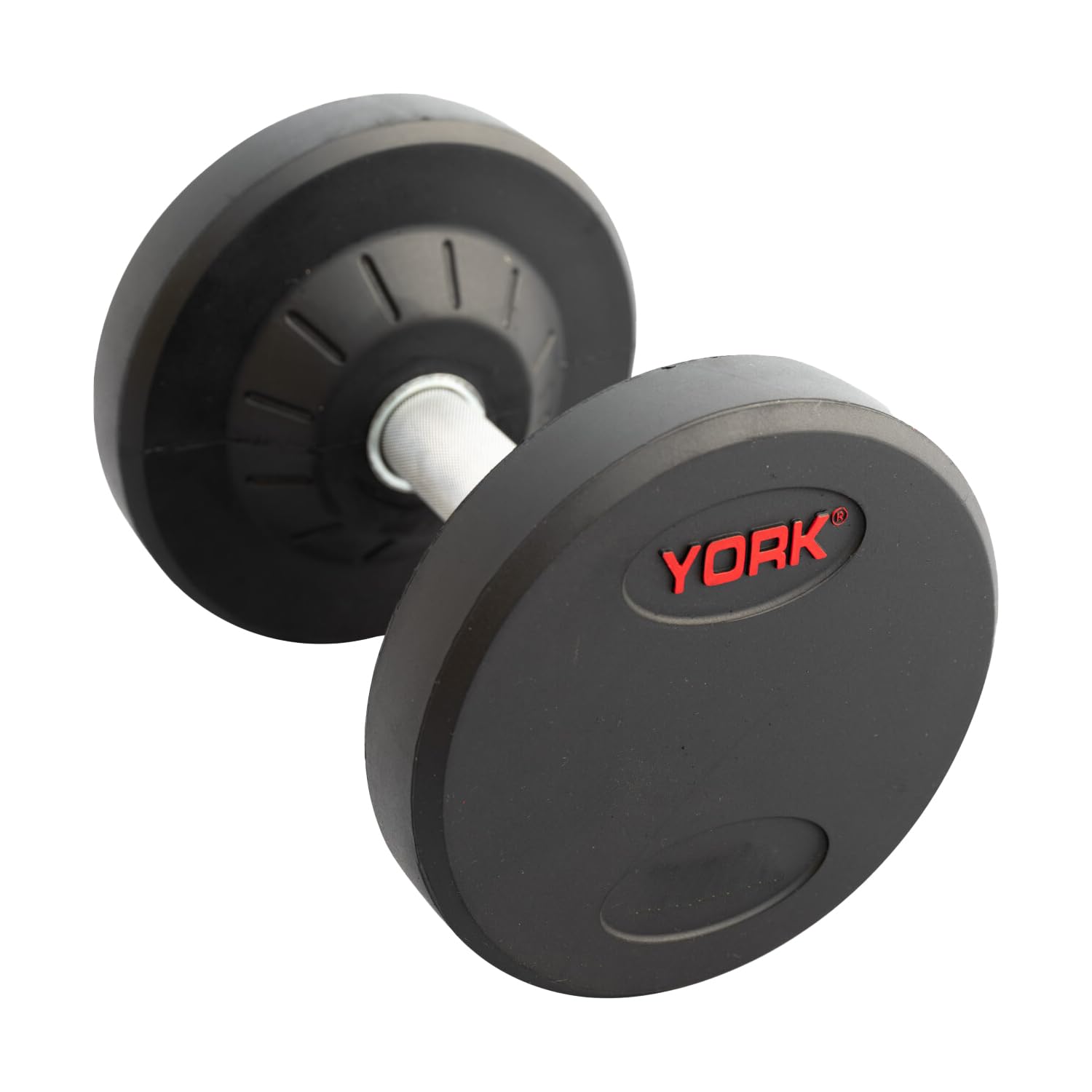 70 lb Pro Style Rubber Dumbbell with Chrome Handle