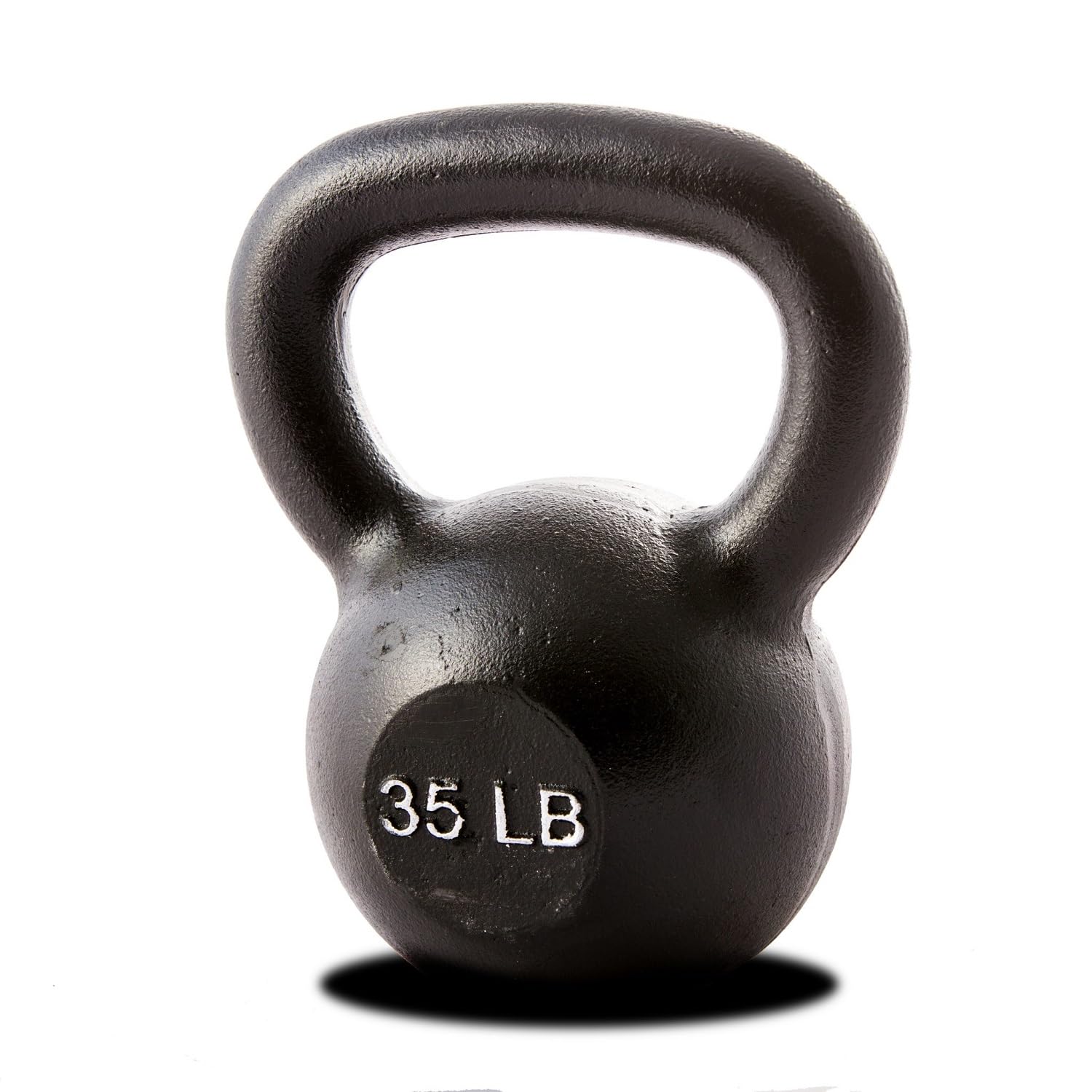 New York Barbell Kettlebell Weights &ndash; 35 LB Cast Iron Kettlebells with Matte Black Finish &ndash; Full Body Strength Training & CrossFit Conditioning York Freeweight