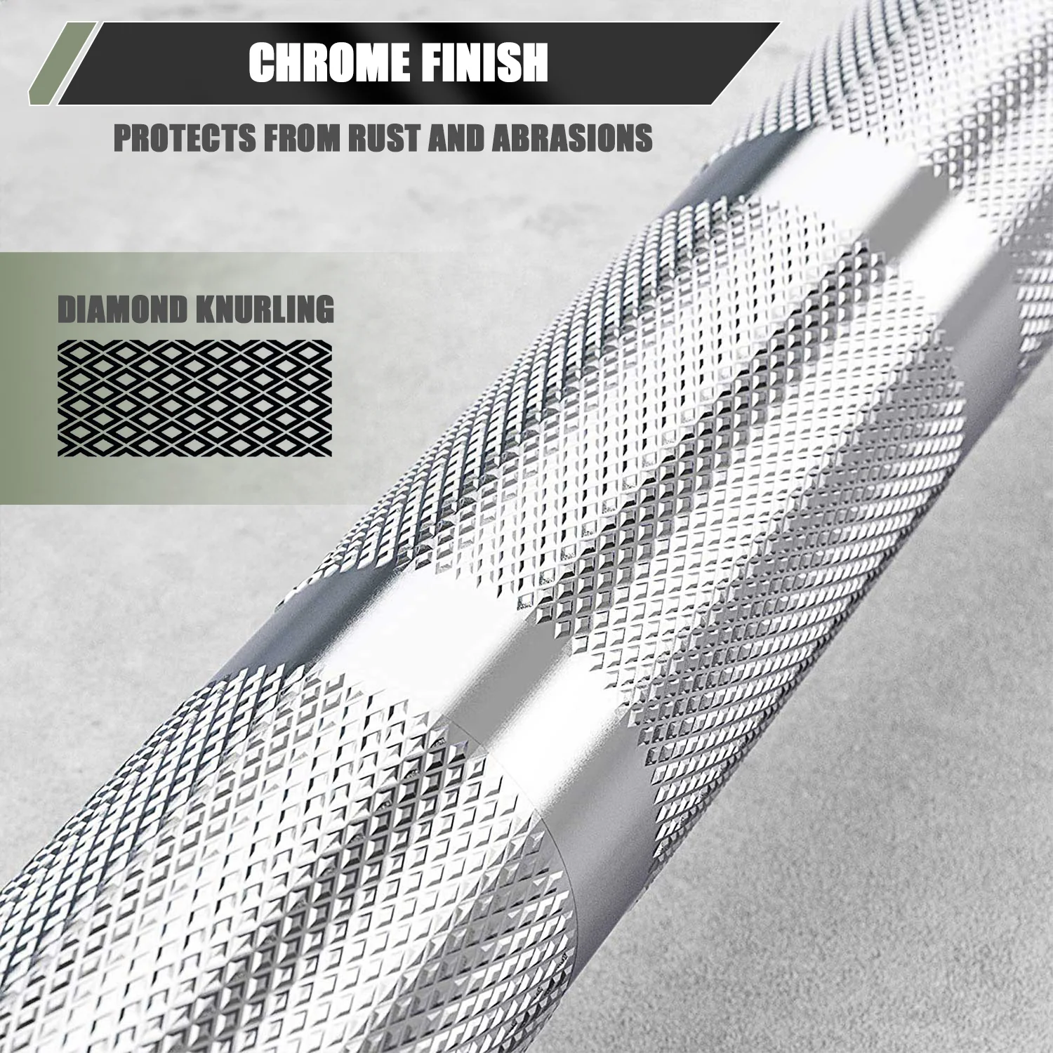 New Major Fitness 7ft 20kg 45LB Home Gym Barbell Silver Strength System