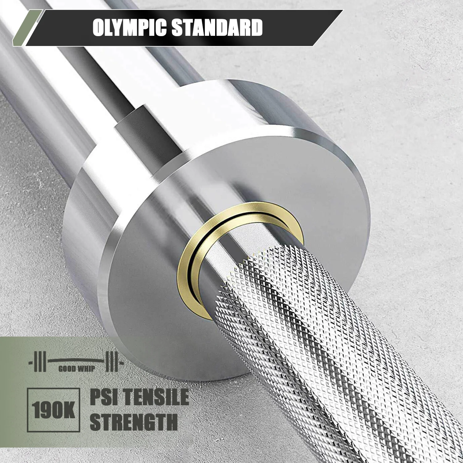 New Major Fitness 7ft 20kg 45LB Home Gym Barbell Silver Strength System
