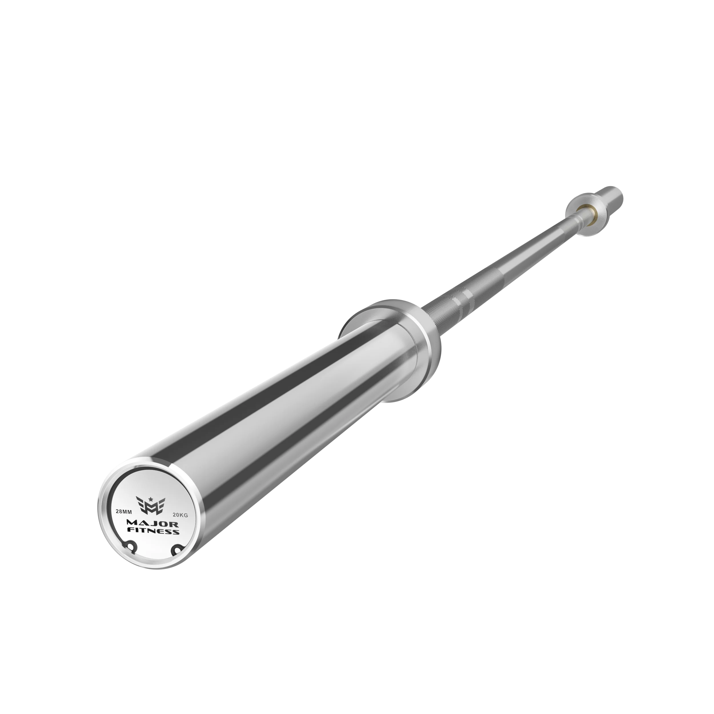 New Major Fitness 7ft 20kg 45LB Home Gym Barbell Silver Strength System