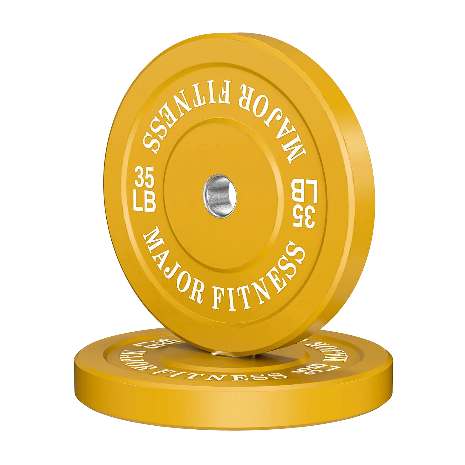 New Major Fitness Low Bounce Bumper Plates Olympic Weight Plates Set 35LB Pair (70 LB Total) Strength System