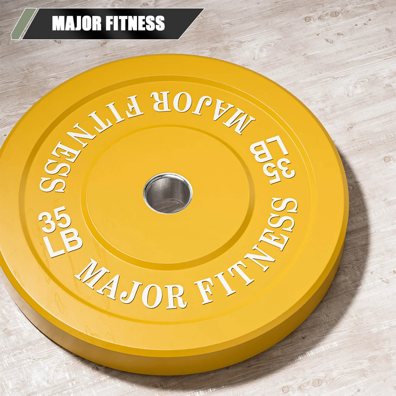 New Major Fitness Low Bounce Bumper Plates Olympic Weight Plates Set 35LB Pair (70 LB Total) Strength System