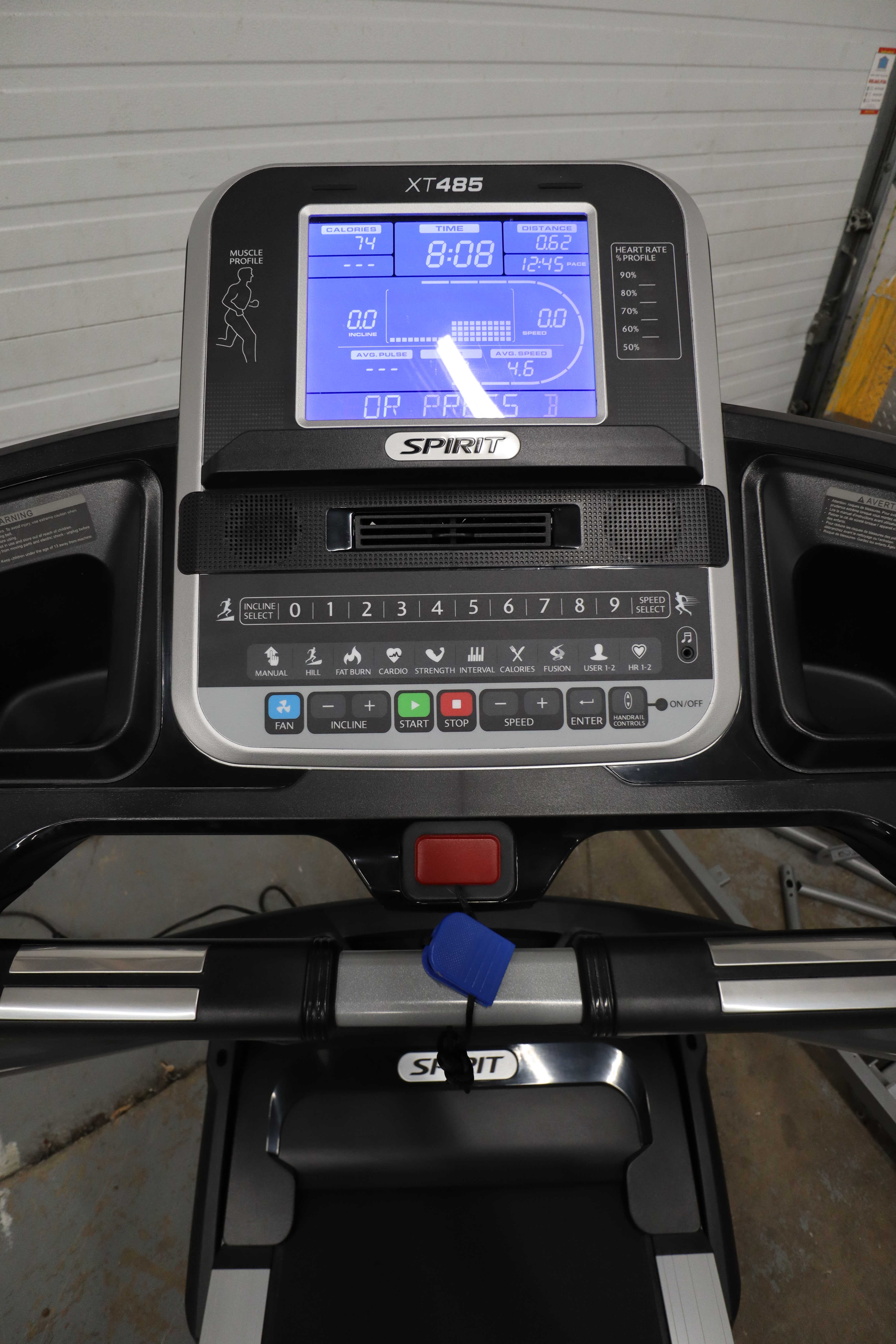 Used Spirit Fitness XT485 485815 Folding Treadmill