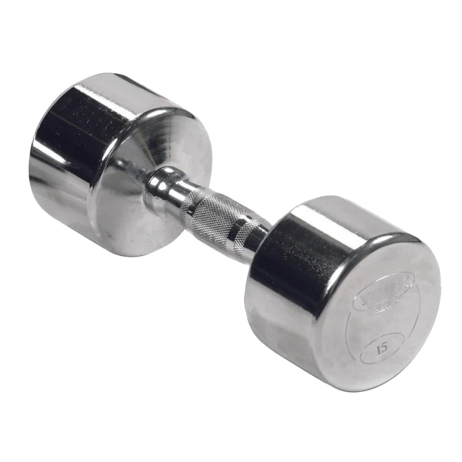 New York Barbell 22.5 lb Professional Chrome Dumbbell w/ Ergo Grip Knurled Handle York Freeweight