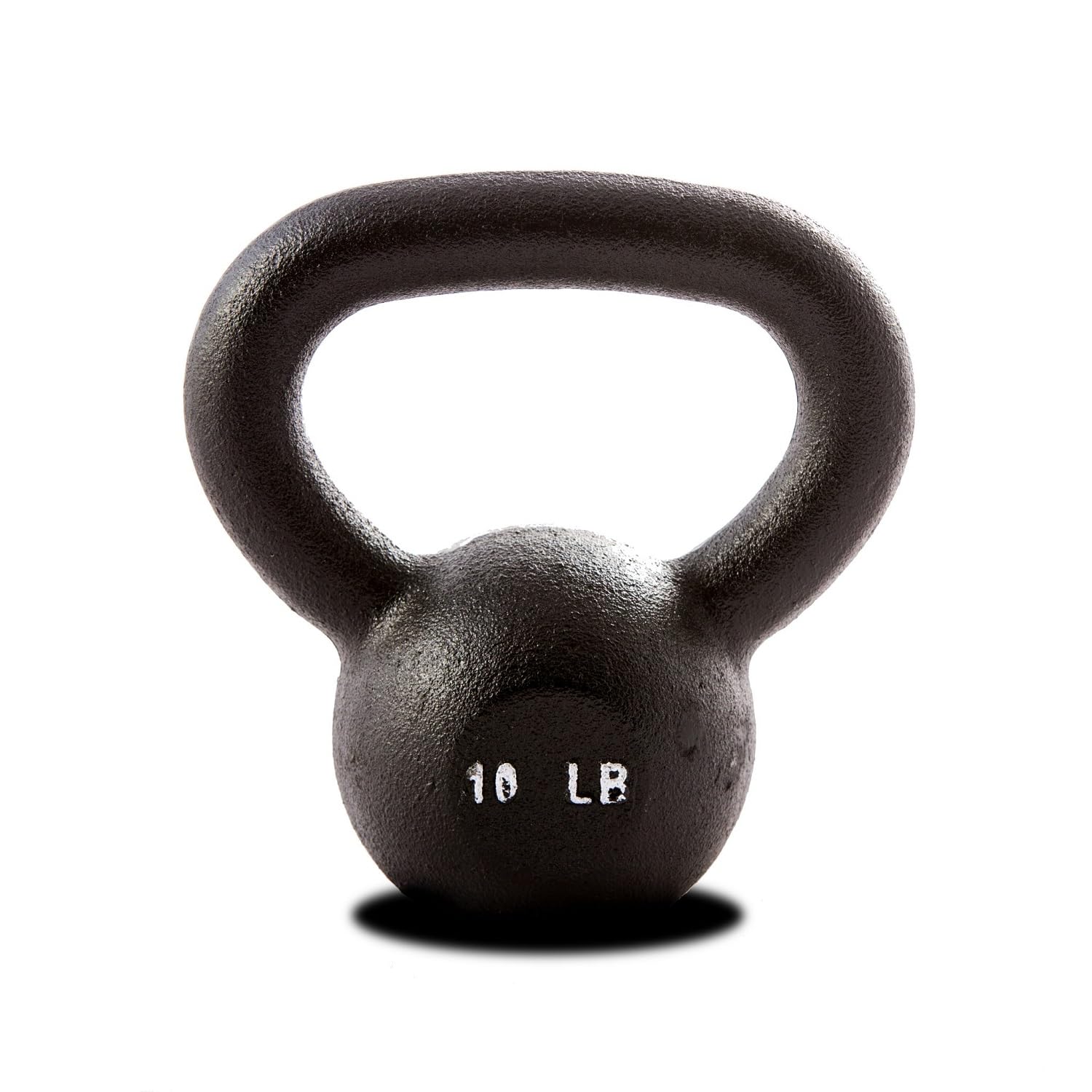 New York Barbell 10LB Cast Iron Kettlebell Matte Black | Strength & CrossFit Training York Freeweight