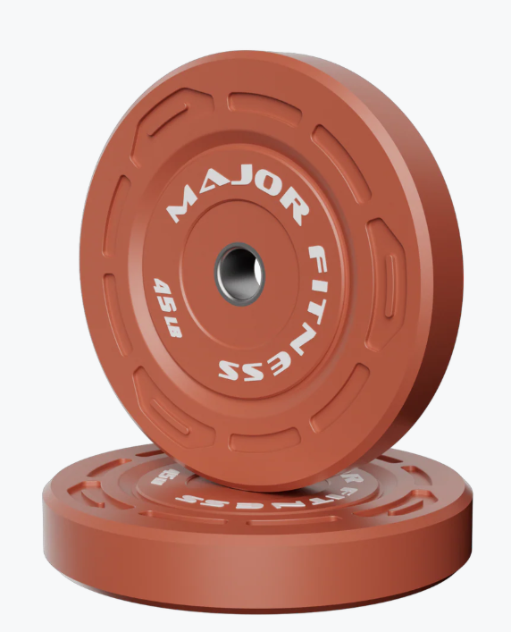 New Major Fitness Low Bounce Bumper Plates Olympic Weight Plates Set 45LB Pair 90LB Total Strength System