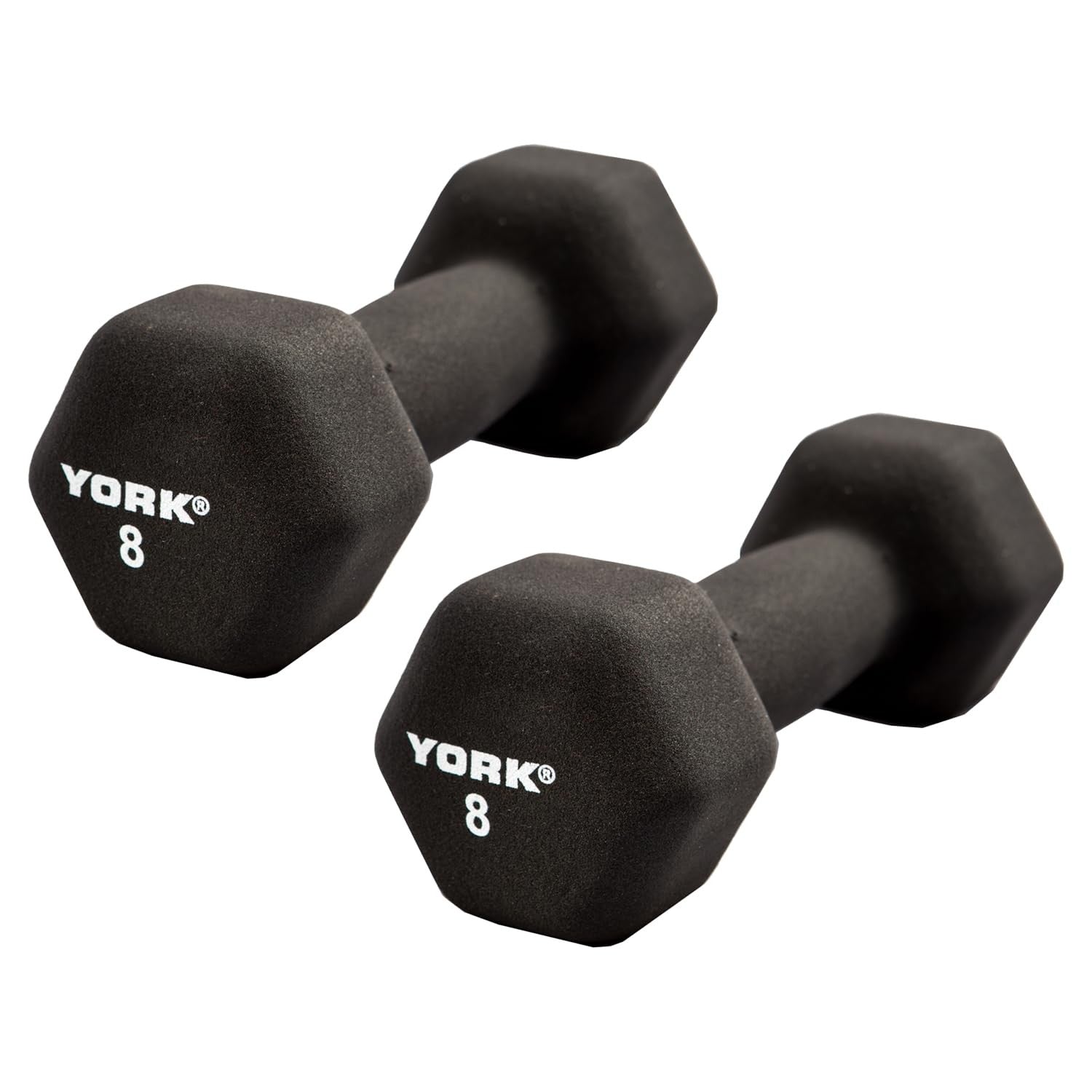 Barbell Neoprene Hex Dumbbells 8lb Pair