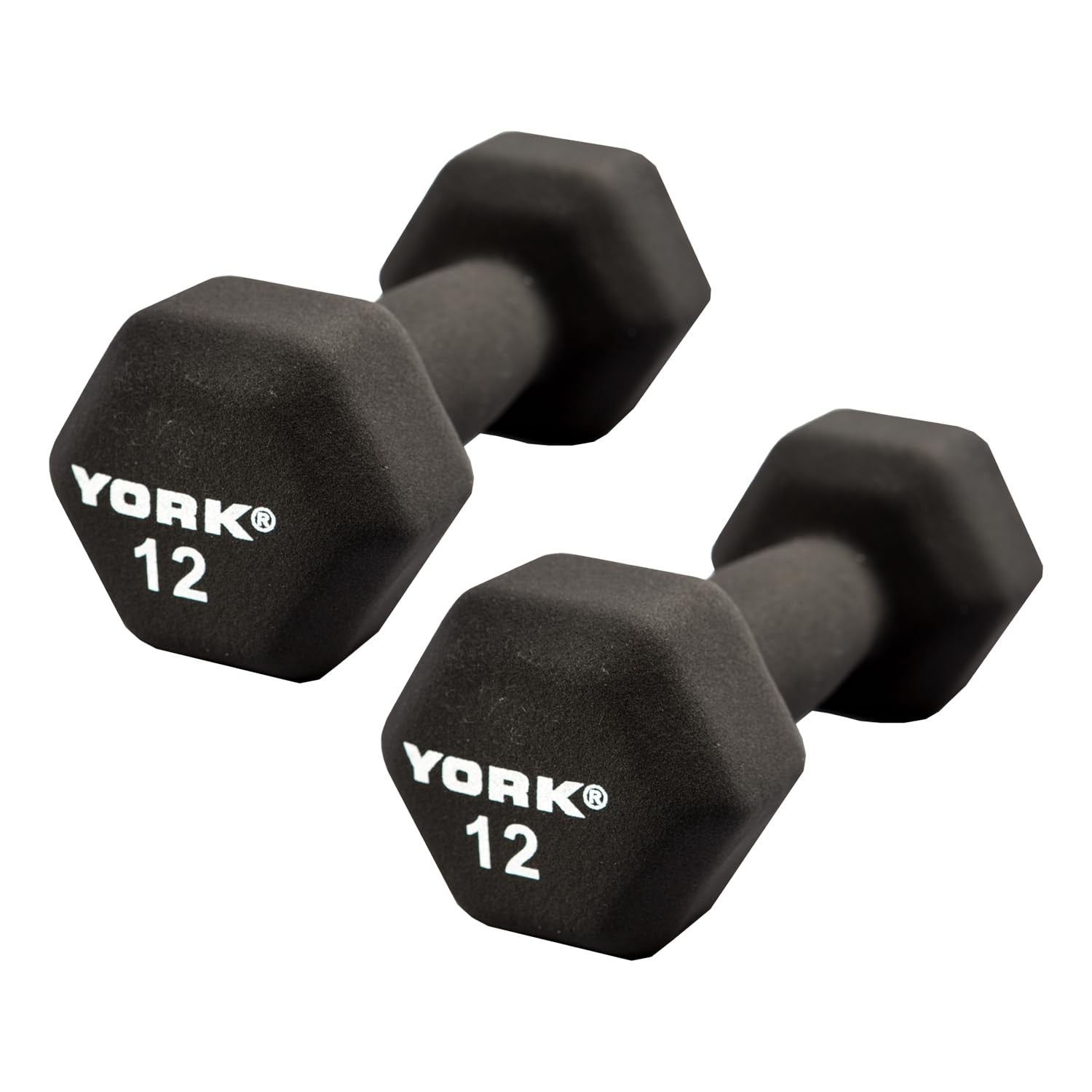 12lb Neoprene Hex Dumbbells (Pair) &ndash; Ergo Handle