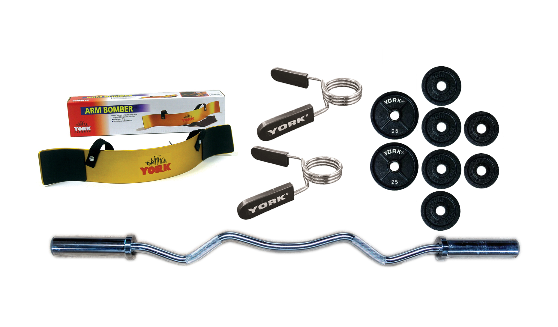 New York Arm Blaster Bundle &ndash; Complete Biceps & Triceps Strength Set York Freeweight