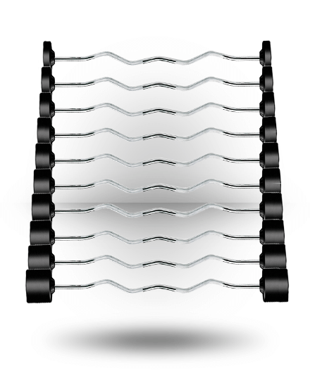 New York Rubber Fixed Pro Curl Barbell Set 20&ndash;110 lb York Freeweight