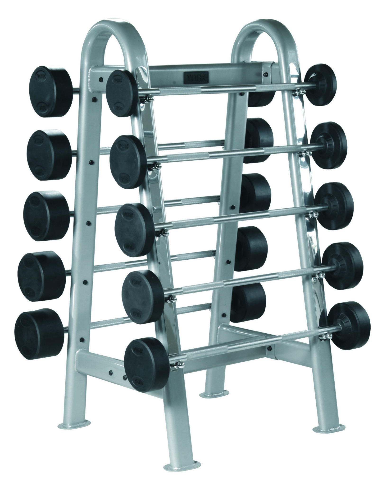 New York ETS Fixed Straight & Curl Barbell Rack &ndash; 10 Bar Storage Rack York Freeweight
