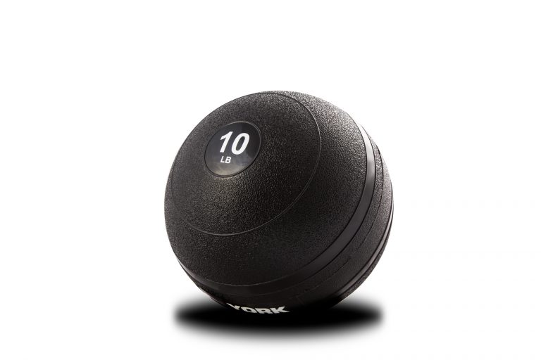 New York Slam Ball 10 lb &ndash; No Bounce Heavy Duty Rubber Training Ball York Freeweight