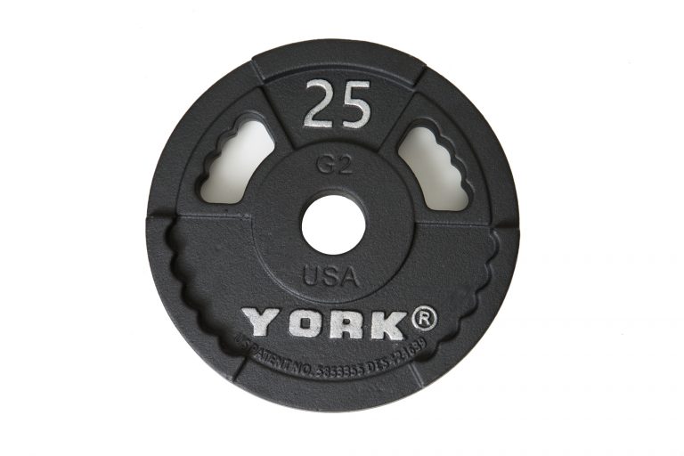 New York 2&Prime; G-2 Cast Iron Olympic Weight Plate 25 lb York Freeweight