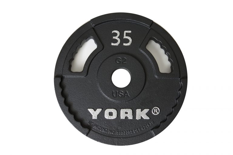 New York 2&Prime; G-2 Cast Iron Olympic Weight Plate 35 lb York Freeweight