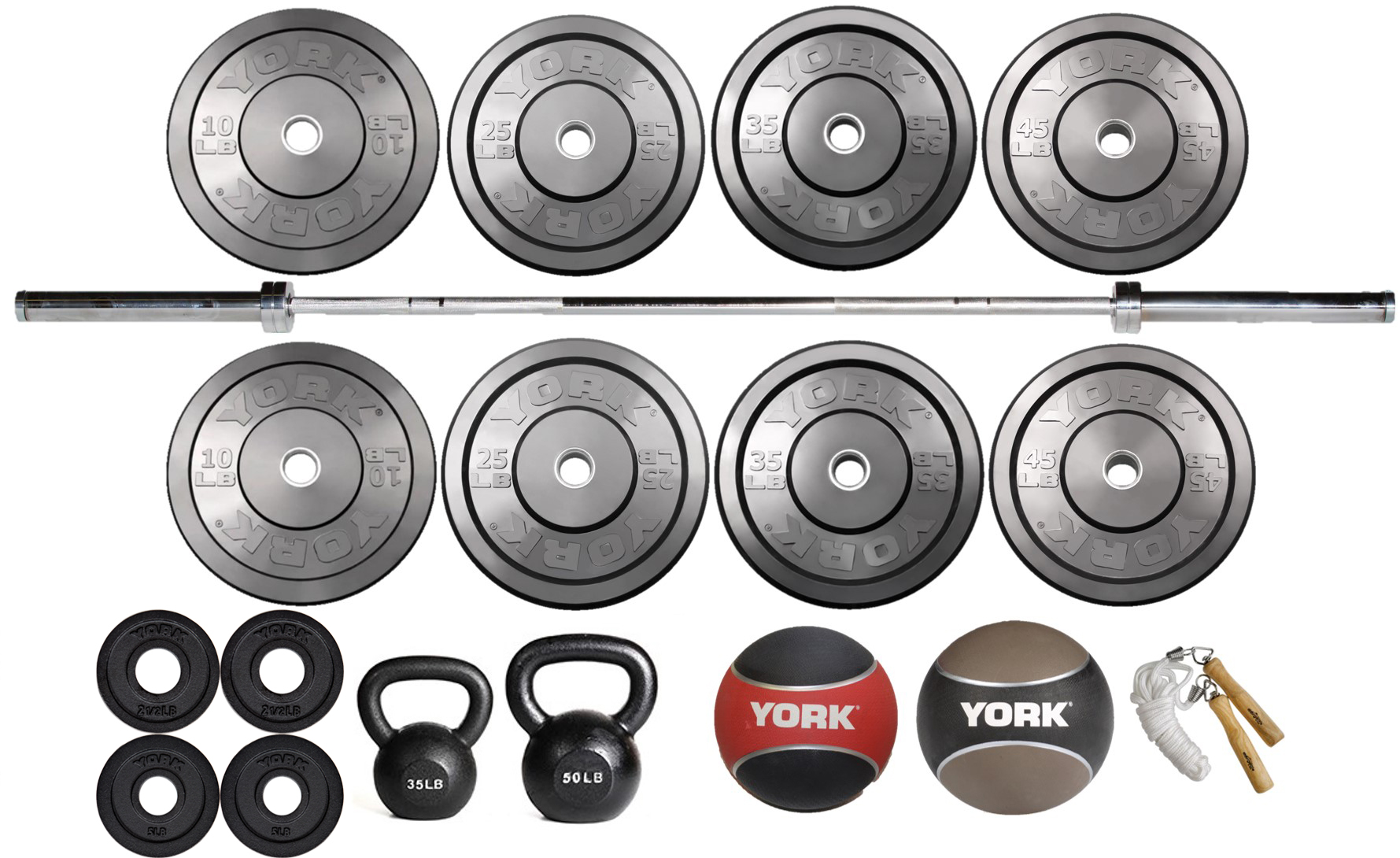 New York Starter Garage Gym Package York Freeweight