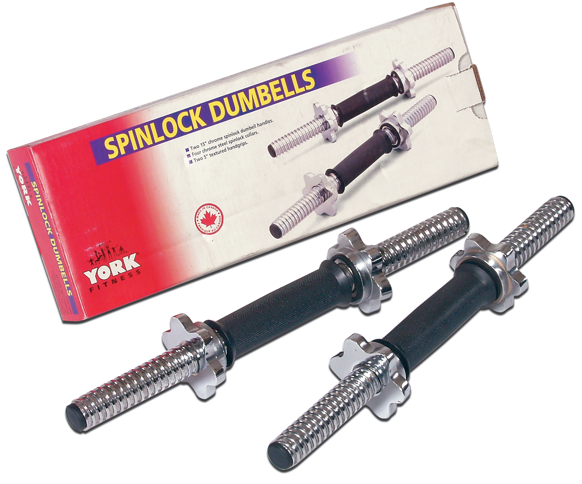 New York 15&Prime; Tubular Spinlock Dumbbell Handles York Freeweight